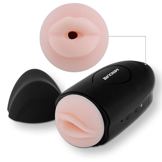 MEROURII Automatischer Masturbatoren, 2 in 1 Oral Masturbator Vibrator Man Cup 10 Modi, 3D Realistische Mund Vagina Sex Spiel