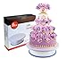 Fixget 10.8'' Cake Decorating Turntable, Rotating Cake Stand Decorating Turntable Supplies with 3 Pcs Decorating Comb/Icing Smoother + 2 Pcs Icing Spatulas with Sided & Angled