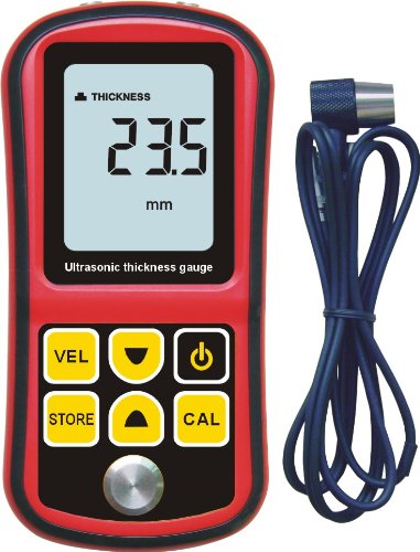 WCI Quality Ultrasonic Thickness Gauge With Sound Velocity Measurements - Provides Instant Accurate Readings - For Contractors, Builders, Handymen, Etc.