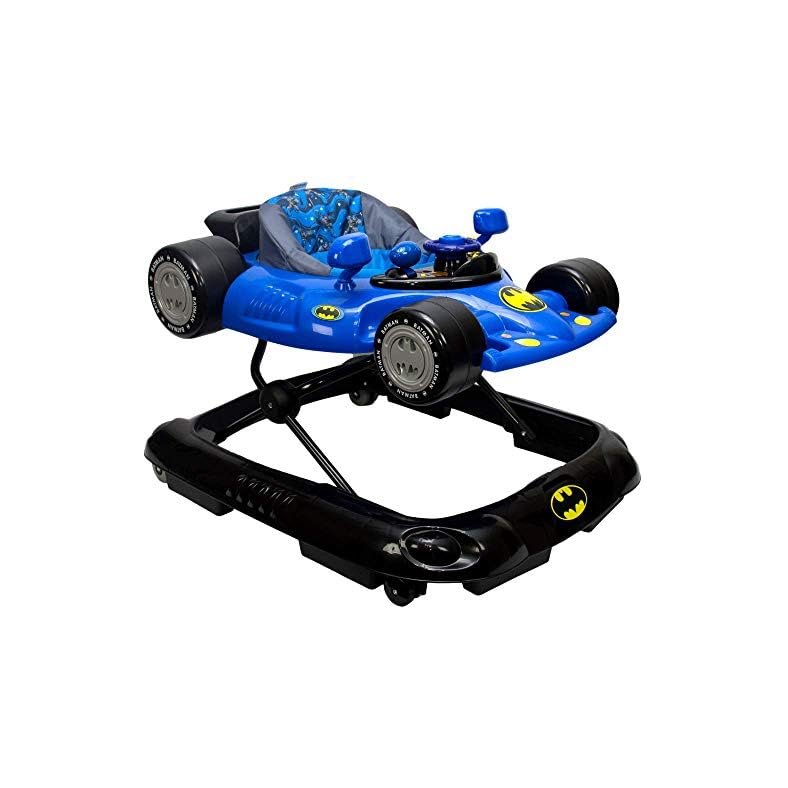 KidsEmbrace Batman Baby Activity Walker, DC Comics Car, Music and Lights, Blue