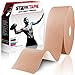 Starktape Kinesiology Tape Bulk for Sensitive Skin, Physio Medical Sports Tape, Kt Tex Gold for Physical Therapy, Knee, Shoulder, Ankle, Wrist, Foot, Back Injury Muscle, Beige