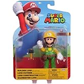 Super Mario Builder Luigi 4 inch Action Figure