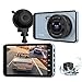 Dual Dash Cam, Car Dashcam Front and Rear View Camera 1296P HD 4 Inch IPS Touch Screen with Night Vision Support 64GB Memory Card