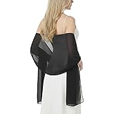 GIWONET Shawls and Wraps for Evening Dresses Women Elegant Soft Silky Wraps Sheer Chiffon Wedding Bridal Scarf