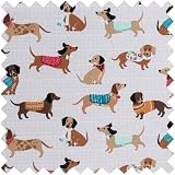 Hobby Gift Medium Sewing Box Organiser Kit with Handle Sausage Dog view 2