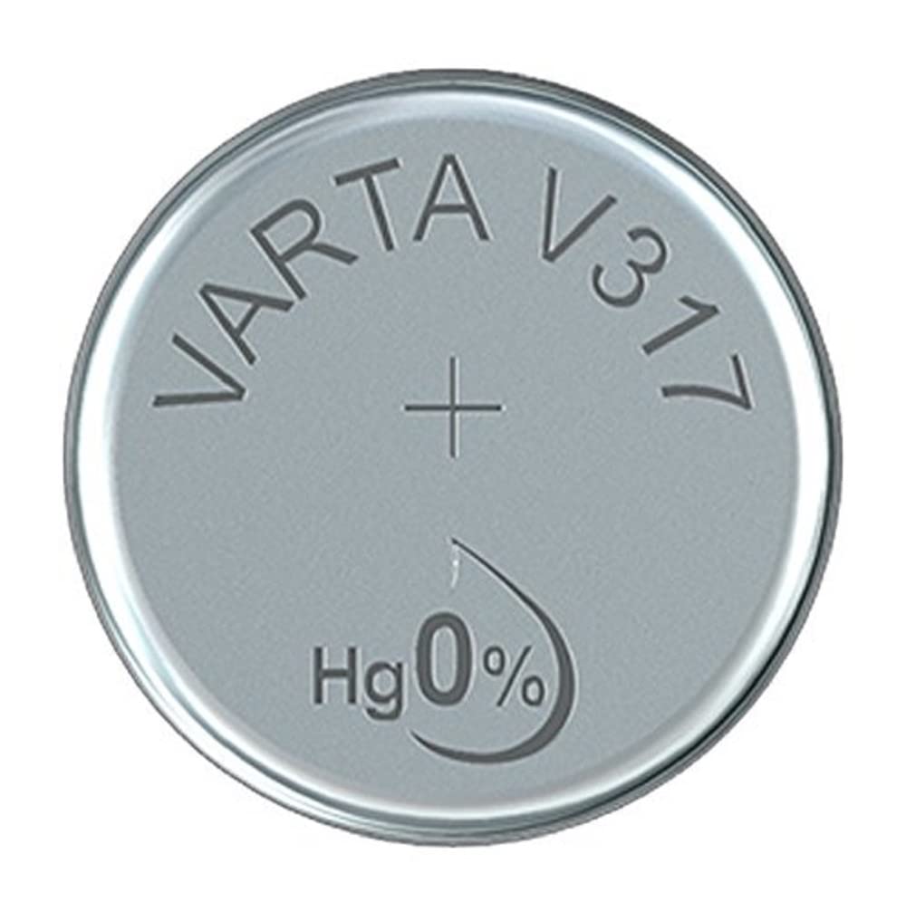 VARTA 14501317 - Button Cell Battery V317 with 1.5 Volt, Capacity 8 mAh, Chemical System Silver Oxide, for Everyday Electronic Devices to Ensure Optimal Energy Supply
