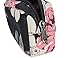 TOPERIN Floral Pen Pencil Case Coin Purse Pouch Cosmetic Makeup Bag (Black)