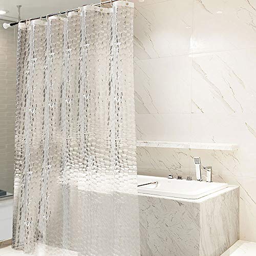 Otraki Clear Long Shower Curtain 72 X 78 Inch 3d Eva Transparent