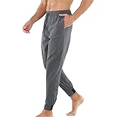 Surenow Mens Athletic Pants Lightweight Workout Joggers Multiple Pockets Gym Sweatpants Quick-Drying Tapered Fit Training