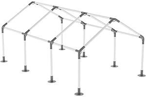 ICITYWALL 8 Leg Carport Kits，High Peak Canopy Fitting Kit with 1-3/8" ID, Galvanized Steel Carport Connectors, shed Frame kit DIY Project