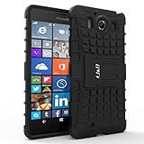 Lumia 950 Case, J&D [Kickstand] Microsoft Lumia 950 Case [Heavy Duty] [Dual Layer] Hybrid Shock Proof Fully Protective Case for for Lumia 950 (Kickstand Black)