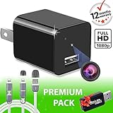 Spy Camera - Hidden Camera - Premium Pack - HD 1080P - Motion Detection - USB Hidden Camera - Surveillance Camera - Mini spy Camera - Nanny Camera - Best Spy Camera Charger - Hidden Camera Charger
