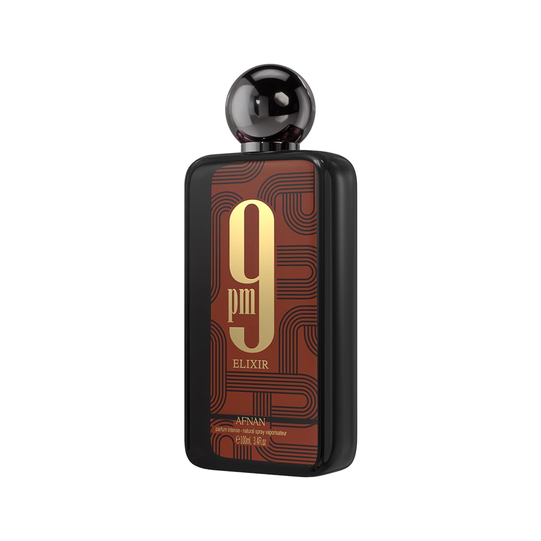 Afnan 9 PM Elixir Unisex Extrait de Parfum, 3.4 Fl. Oz