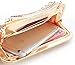 Yuenjoy Womens Dazzling Rhinestone Clutch Purse Evening Bags (Gold)