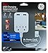 GE Outlet Extension Cord, 2 Outlet Surge Protector, 8Ft Extension Cord, Surge Protector With USB Ports, 3-Prong Flat Plug Power Strip, 360J Surge Protector, 240V Charging Station, White, 32177