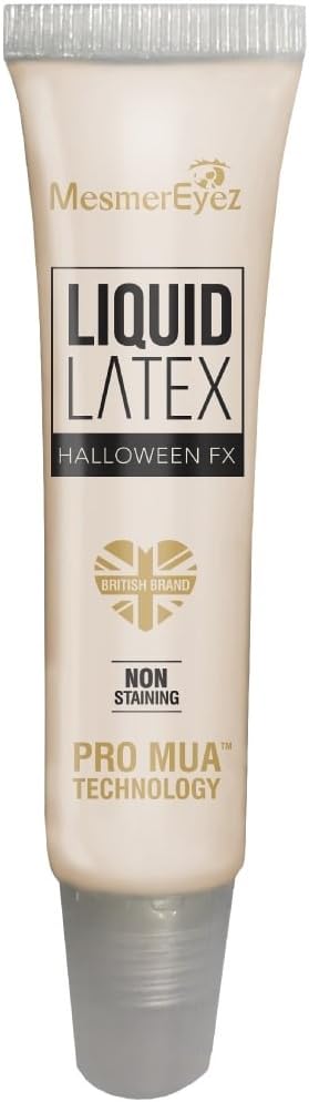 MesmerEyez Halloween Liquid Latex - Professional MakeUp Artist Technology - To Create Realistic Looking Scars & Wounds