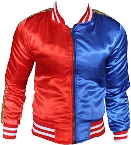 Suicide Squad Harley Quinn Daddy's Lil Monster DC Comic Baseball Costume Jacket (Large)