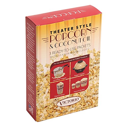 Theater Style Popcorn and Coconut Oil 3-Pack by VICTORIO VKP1169 - Thumbnail 2