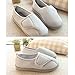 BUYITNOW Women Slippers Nonslip & Breathable House Shoes for Pregnant, Diabetic, Edema Grey