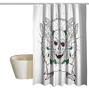 Amazon Com Ewaskyonline Skull Polyester Shower Curtain Skull