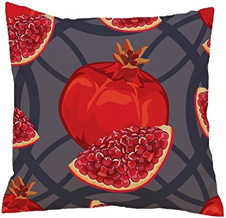 Ripe Red Garnet Throw Pillow Cover 24"x 24"