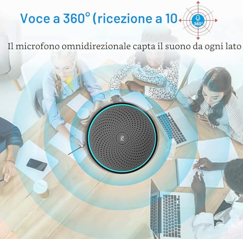 MONODEAL USB Conference Microphone, Microphone for PC Video Conference, Recording, Skype, Online Class, Games, Zoom, Plug & Play Compatible with Mac Windows PC
