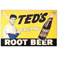 Ted's Creamy Root Beer Rootbeer - Retro Tin Sign , 16x12 | Amazon