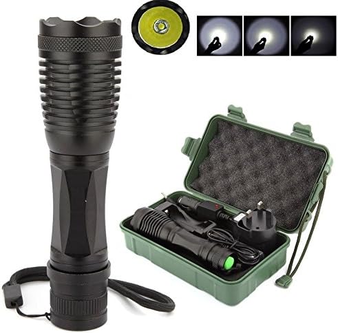Rechargeable Lantern, Handheld 1200 Lumens Portable Camping searchlight, LED Spotlight, High Power Beam Flashlight Torch for Home Indoor Outdoor Tent Emergency โฆ