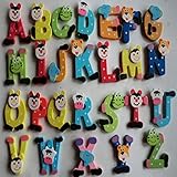 26pcs Wooden Cartoon Alphabet A-Z Magnets Child Educational Toy