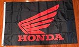 Honda Car Flag 3 x 5 feet Red Black NEW grommets - banner Bar Decor Man Cave