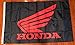 Honda Car Flag 3 x 5 feet Red Black NEW grommets - banner Bar Decor Man Cave