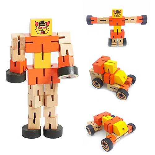 image for Extpro 3 in 1 Transform Robot Car Toy Wooden Educational Robotics Kits