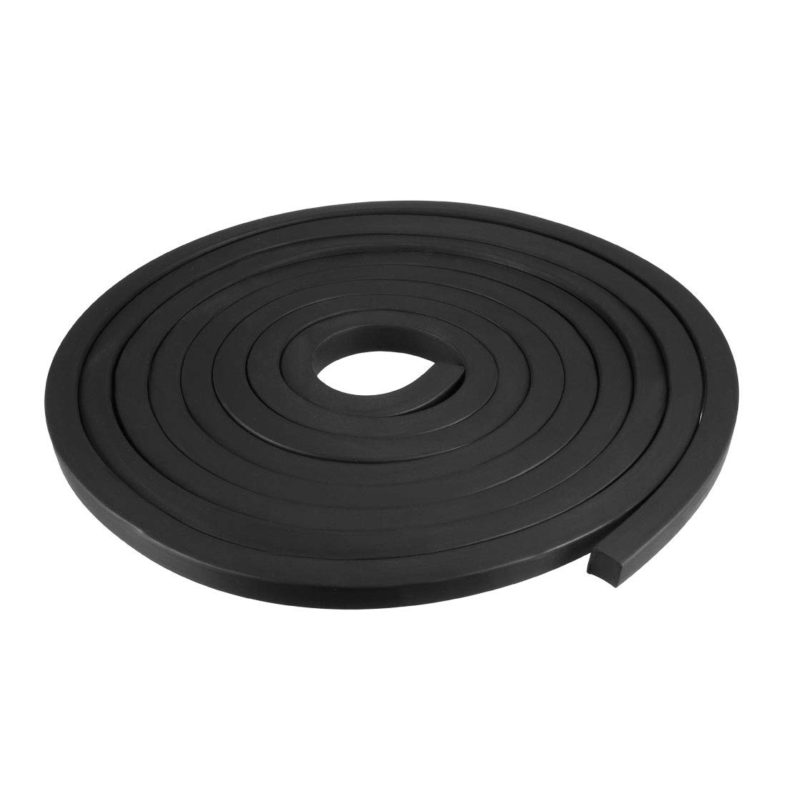 sourcing map Solid Rectangle Rubber Seal Strip 10mm Wide 10mm Thick, 3 Meters Long Black