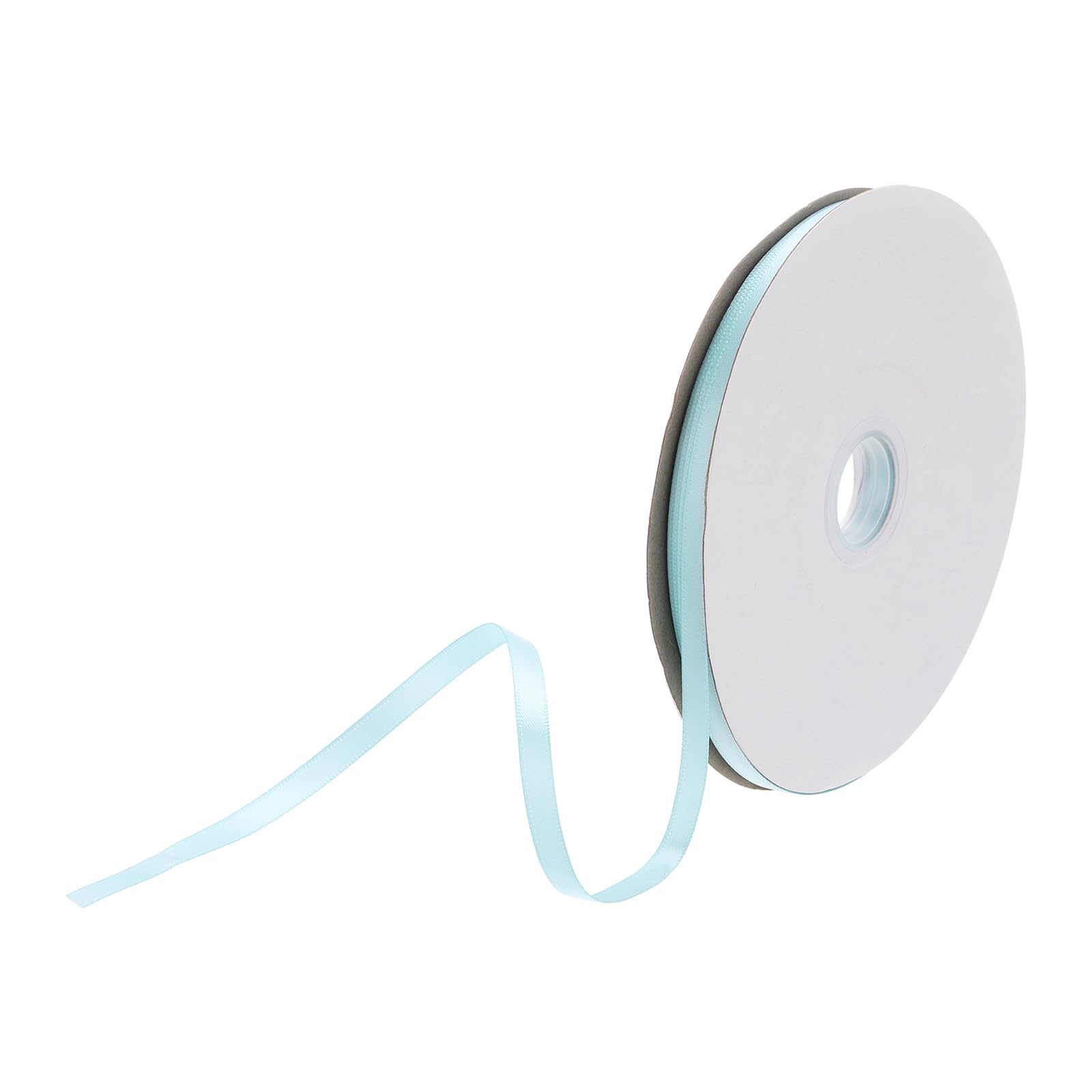 DMiotech 6mm Satin Ribbon 91m/300ft Thin Double Face Fabric Grosgrain Ribbon for Gift Wrapping Floral Hair Flower Bouquet, Aquamarine Blue