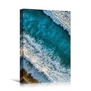 signwin Canvas Wall Art Coastal Aerial View Beach...