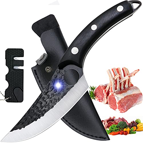 YICCU Boning Knife for Meat Cutting, Hand Meat Cleaver Knife