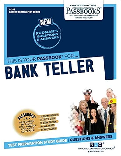 Bank Teller 293 Career Examination Series 9781731802934 Banking Books Amazon Com