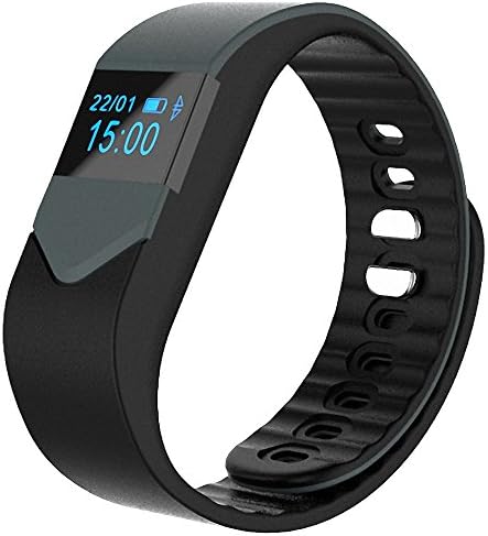 Fitness Tracker with Heart Rate monitor M5S Activity Watch Step Walking Sleep Counter Wireless Wristband Pedometer Exercise Tracking Sweatproof Sports Bracelet for Android and iOS (Grey)