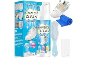 MiotuHome Shoe Cleaner, 6.76 Oz Sneaker Cleaner with Shoe Brush, White Shoe Cleaner, Shoe Cleaner Kit for Leather Knit Boots (Blue)