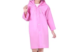 LUCKYIREN Thicker Reusable Raincoat Rain Poncho Jacket Slicker for Children Boy Girl Kids