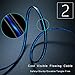 Micro USB Cable,AoliPlus Visible Flowing EL Light LED Charging Cords USB 2.0 A Male to Micro B Cable Sync Data for Android Devices, Samsung Galaxy, Sony, HTC, Motorola etc,3.0-Feet/0.9 Meter(Blue)