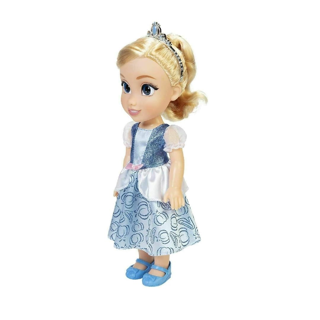 Disney Princess Cinderella Doll, 14” / 35cm Tall Doll with Royal Reflection Eyes Includes Removable Dress, Shoes and Tiara, Perfect for Girls Ages 3+