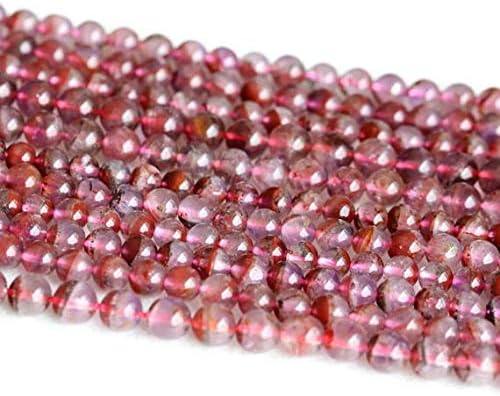 GemAbyss Beads Gemstone 1 Strands Natural Purple Red Auralite Super 23 Crystal Small Round Loose Beads 6mm 15.5 Inch Long 05167 Code-MVG-23377