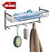 HOMEIDEAS Large Capacity Shower Caddy Stainless Steel Corner Shower Basket Bathroom Shower Shelf Organizer Rustproof,Wall Mount,Brushed Finish