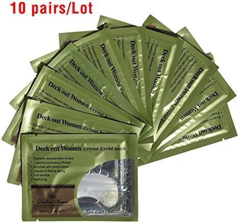 Thrain (TM) [20pcs=10pairs/lot] Anti-Wrinkle Crystal Collagen Eye Mask,Deck Out Women Crystal Eyelid Patch, Remove Black Eye Face Care