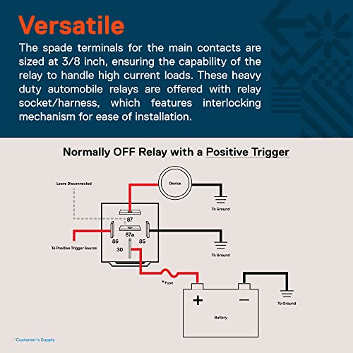 5 Pack Bosch Style 5Pin 12V Relay Kit [60/80 Amp Heavy Duty