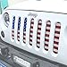 u-Box Wrangler JK Grill Insert US Flag Front Grille Insert Mesh Deflector Bug Screen for 2007-2018 Jeep JK Wrangler & JKU Unlimited