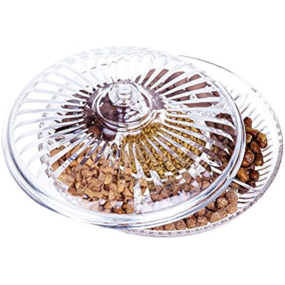 Snack Bowls Creative Acrylic Multi Sectional Serving Tray Set With Lid