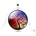 Jiayiqi Charm Silver Tree of Life Pattern Time Gem Pendant Chain Necklace for Women