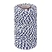 ROSENICE Natural Cotton Twine String Bakers Twine 100M (Navy Blue White)